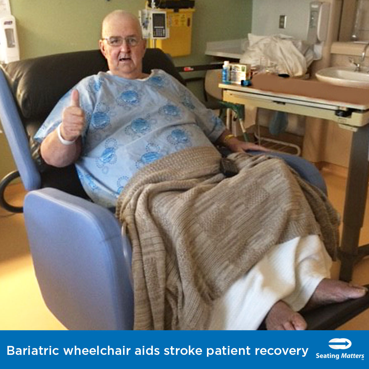 stroke patient in wheelchair